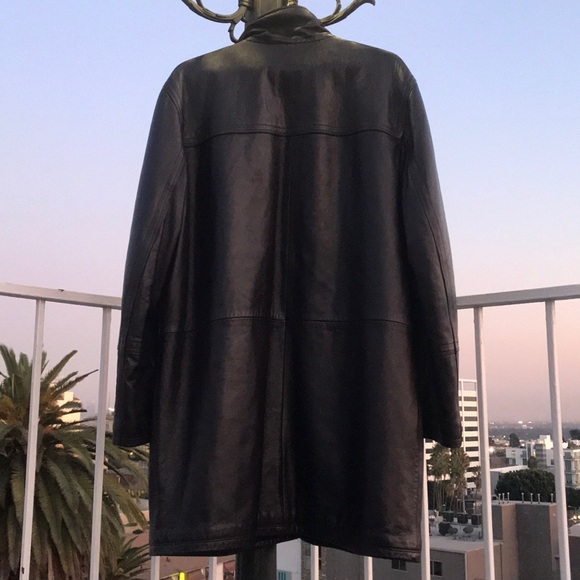 Men’s Versace Classic V2 3/4 Leather Jacket Coat - Picture 4 of 8